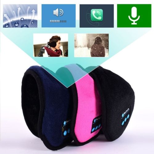 Bluetooth Earmuffs Bluetooth Headset Cotton blend warm Smartphone Ear Protection Earmuffs for HTC