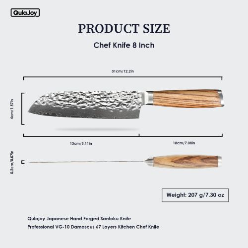 Nakiri Chef Knife 6.5 in Japanese 67 Layers VG-10 Steel With Sheath