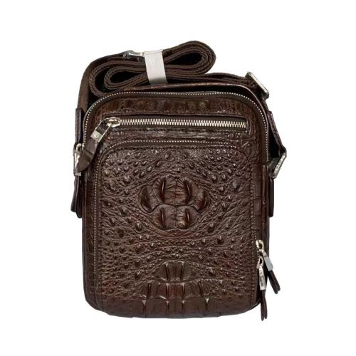 Crocodile Leather Men's Casual All-matching Crossbody Bag