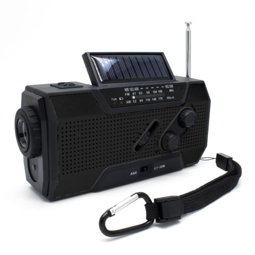 Hand crank solar radio 1W zoom LED flashlight 4LED reading light  2000 mAh