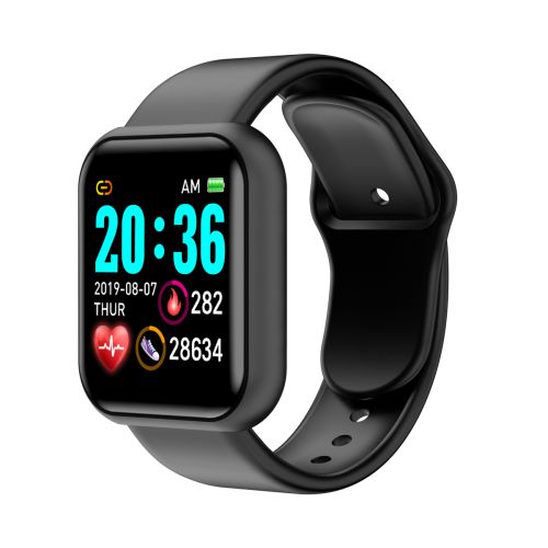 Compatible with Apple , Y68 Color Screen Smart Heart Rate Blood Pressure