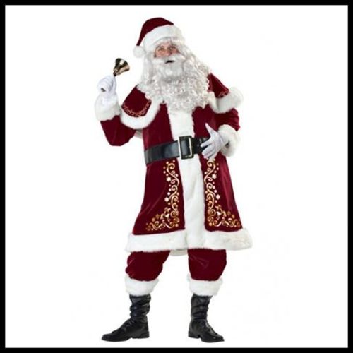 Bar Christmas Costume Adult Men and Women Santa Christmas Costume Christmas Cost