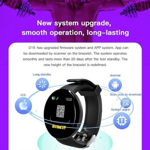 Bluetooth Smart Watch, Men Women Blood Pressure Heart Rate Monitor